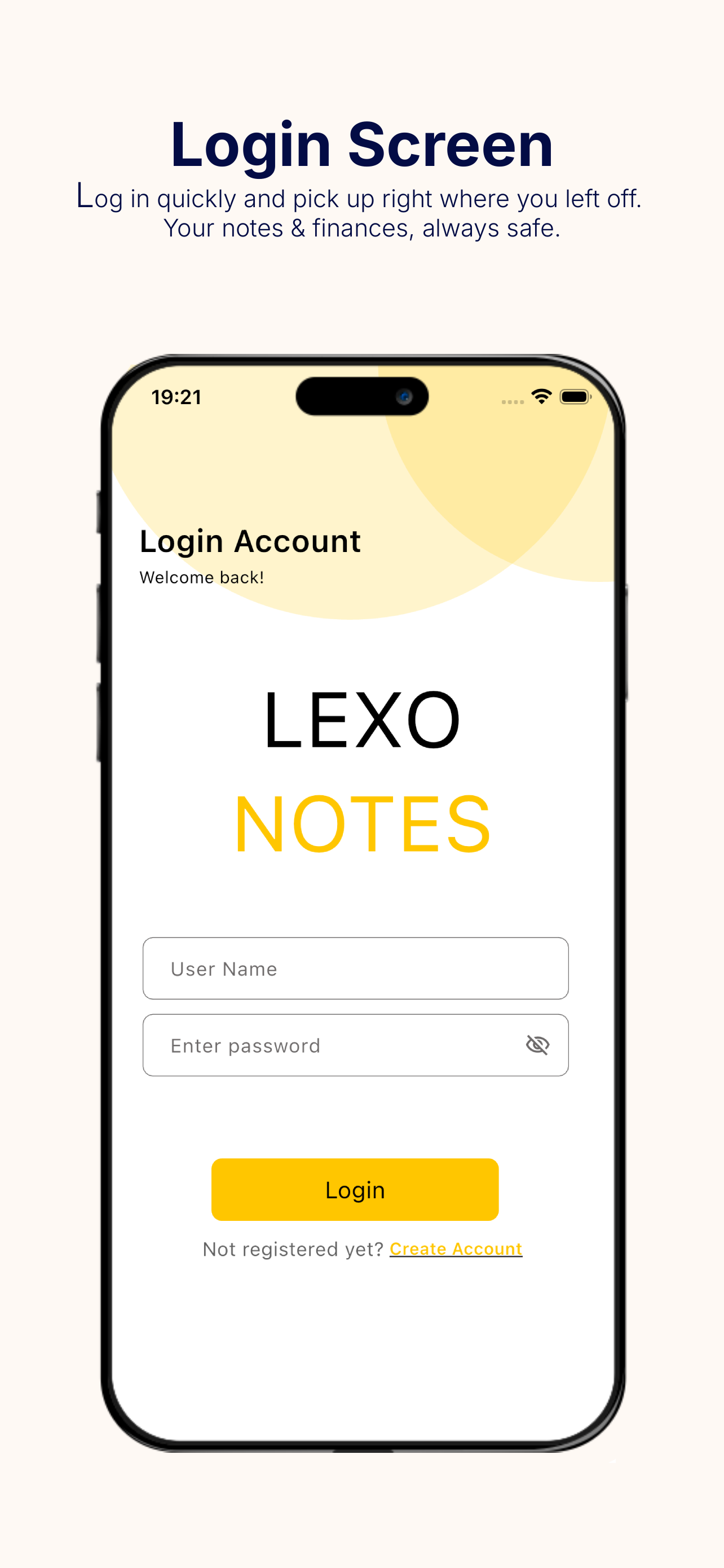 Lexo Note Screen