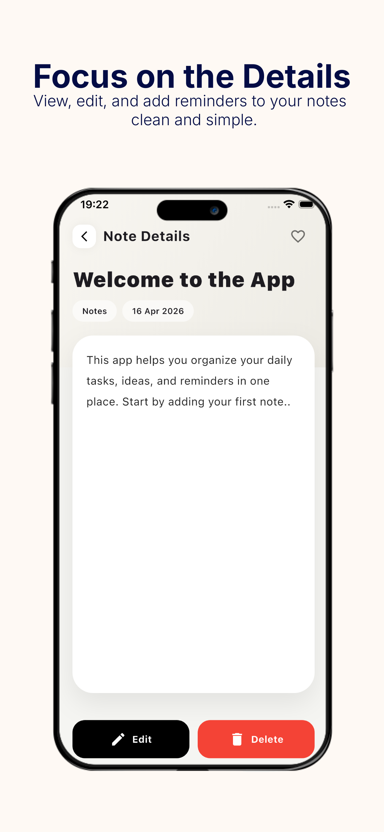 Lexo Note Screen